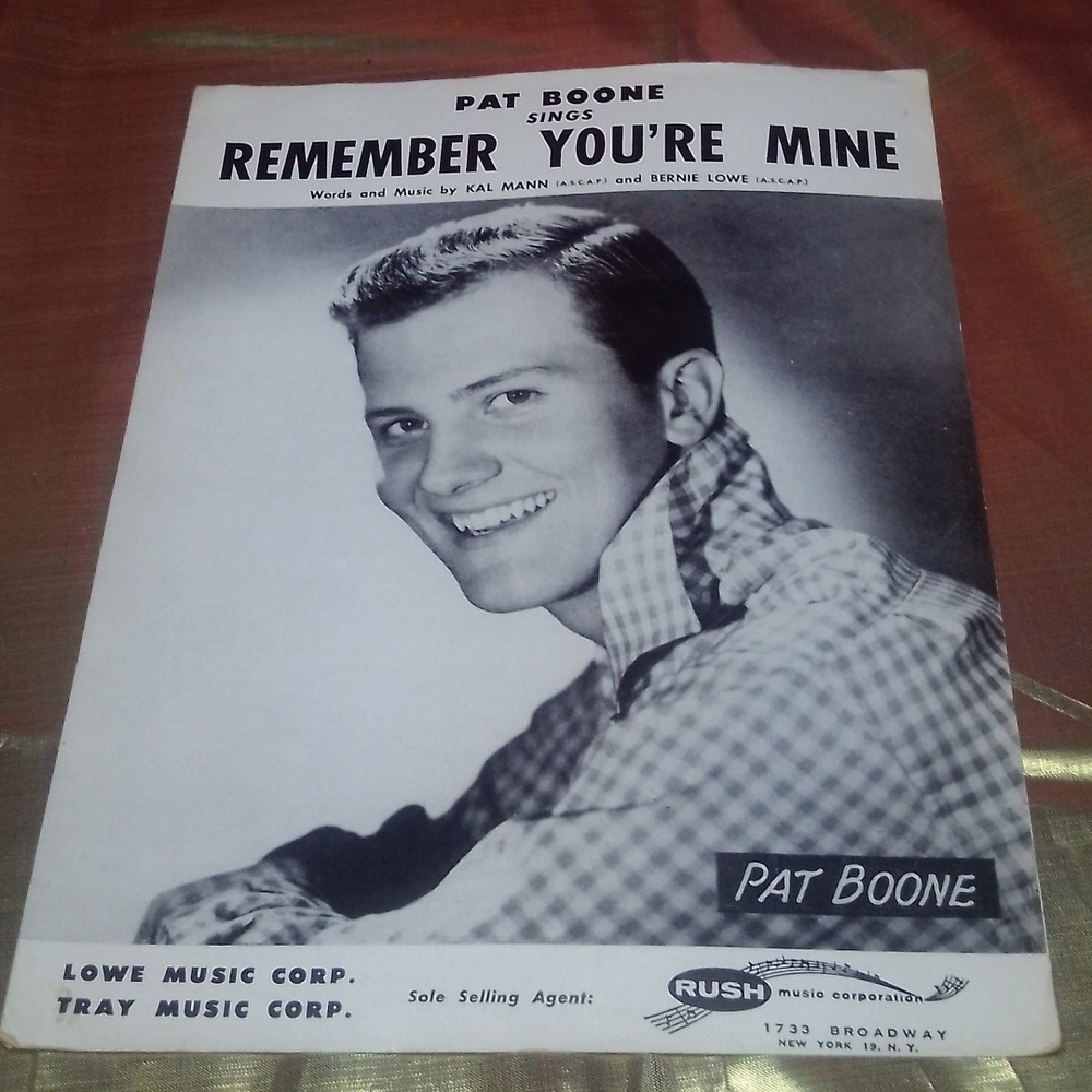 Vgt REMEMBER YOU'RE MINE 1957 sheet music